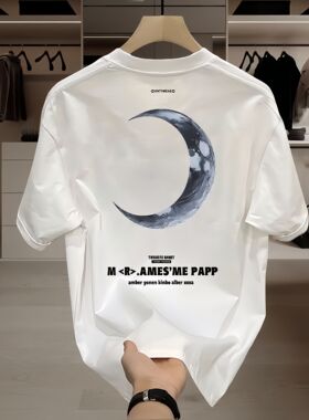 海外订单尾货~剪标撤回外贸夏季潮流轻奢高级感圆领短袖男士t恤衫