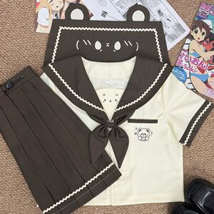 【羔羔熊】知半城正版原创jk幼稚园长短袖水手服制服甜美可爱套装