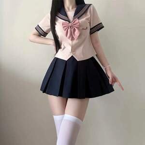 【夕岚高校】原创jk制服正版软妹套装短袖收腰水手服夏季校供学院