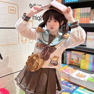 原创幼稚园卡皮巴拉JK水手服制服套装软妹学院可爱日系萌妹套装