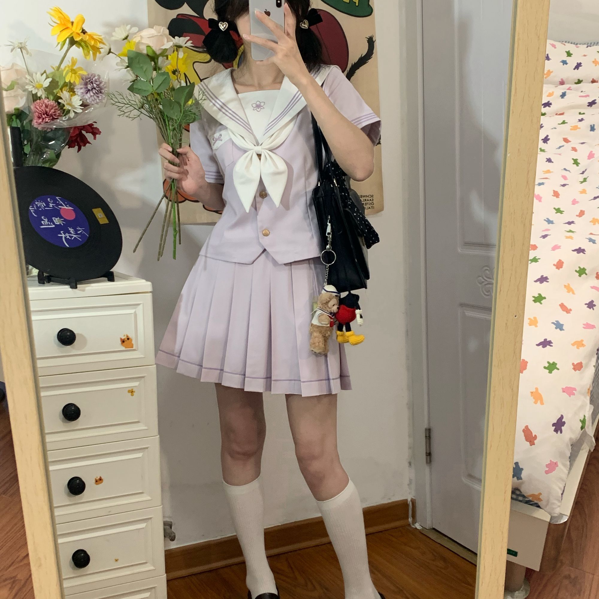 【芋子酱】邦黛芬原创jk制服日系萌妹正版水手服校供感蓝色中间服