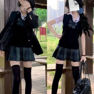 小田町原创jk制服正版格裙毛衣背心衬衫套装学院风女秋冬叠穿