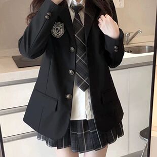 JK制服西装外套学院风西服女学生小个子上衣春秋新款日系修身显瘦