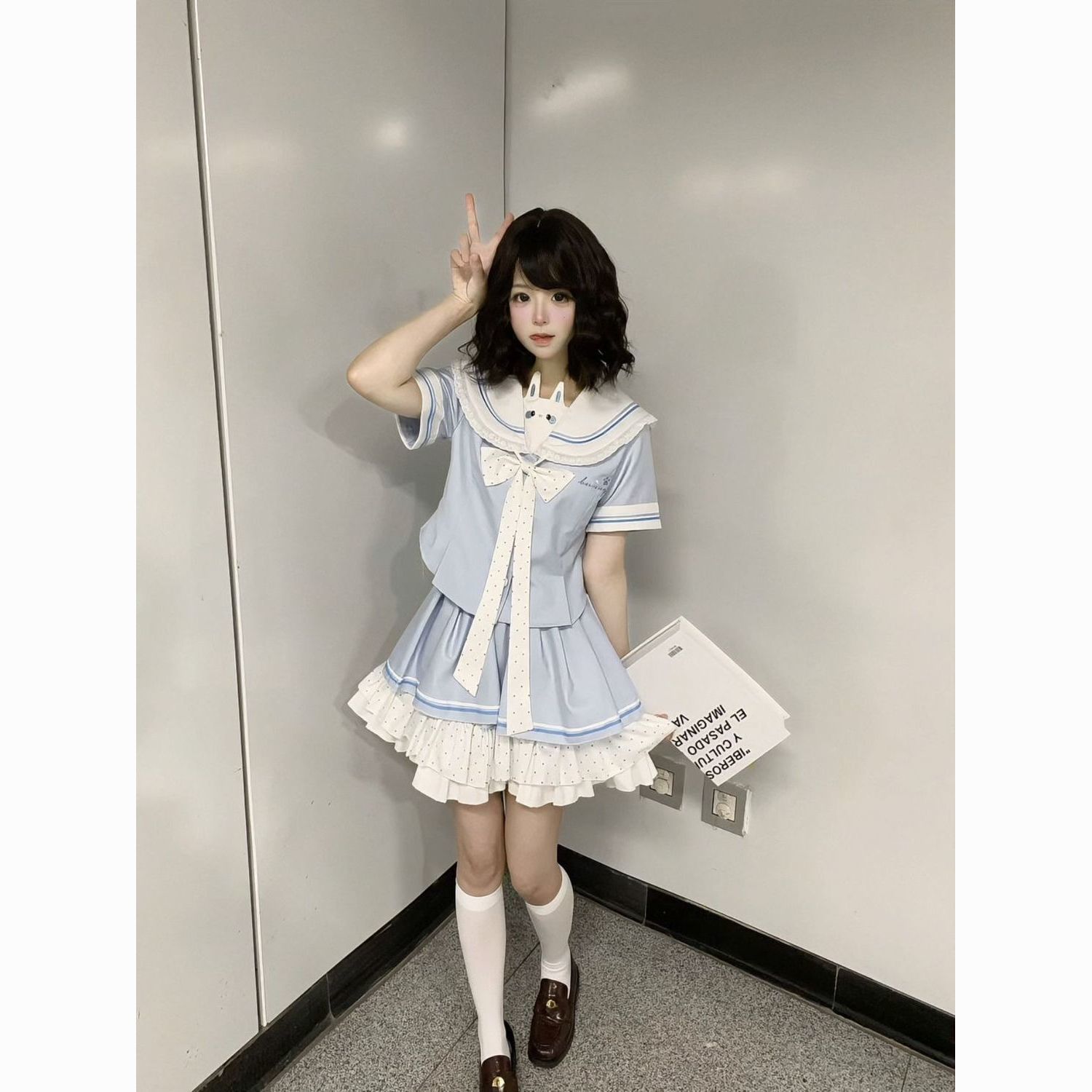 波点兔原创JK制服幼稚园正版可爱日系公主甜美软妹水手服蛋糕套装