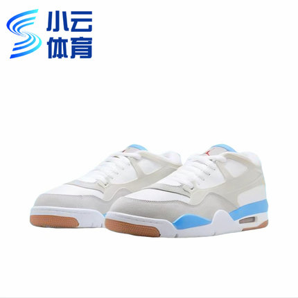 Air Jodan 4灰白蓝低帮复古运动休闲篮球鞋FQ7939-104