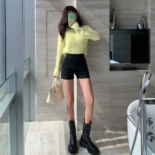 女团打底外穿2026女弹力白短裤裙子穿防走光的热裤春夏紧身裤