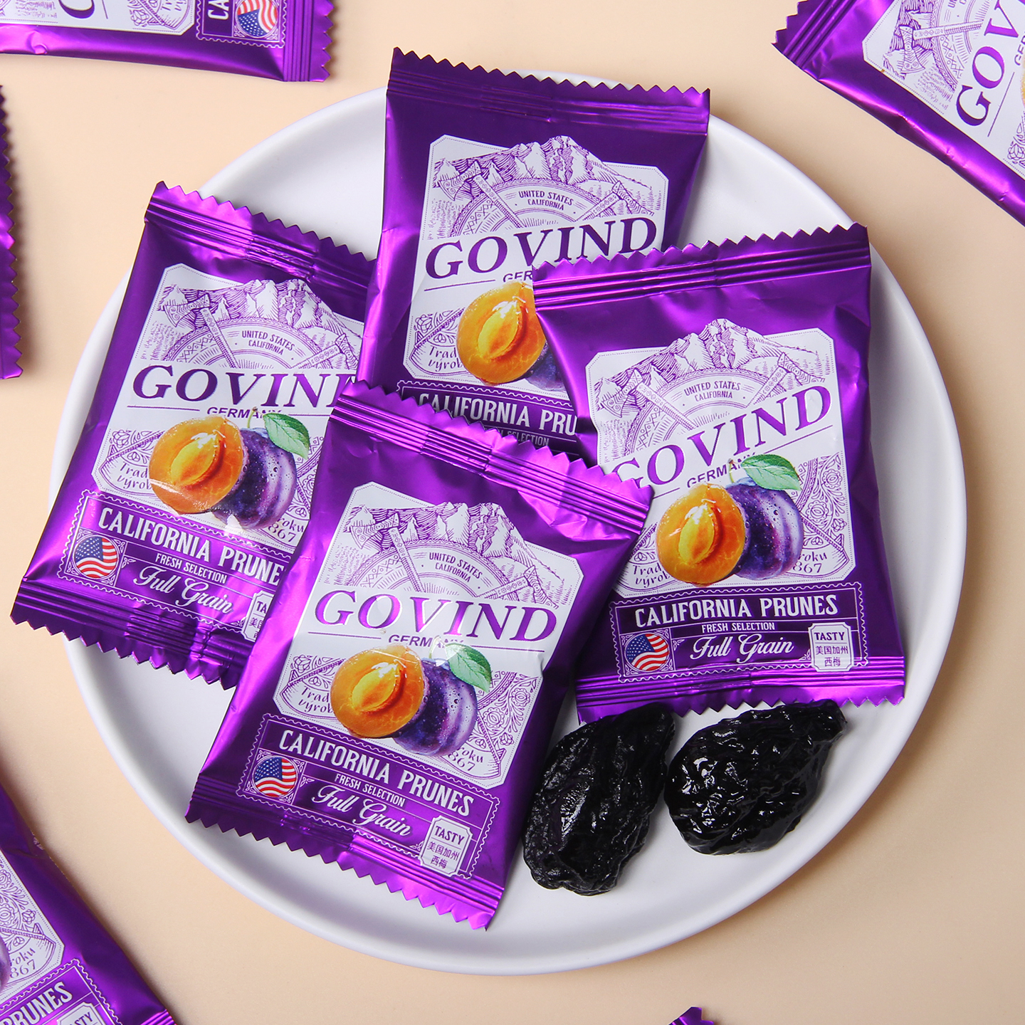 GOVIND歌芬迪加州西梅喜糖婚庆结婚休闲办公室下午茶解馋小零食