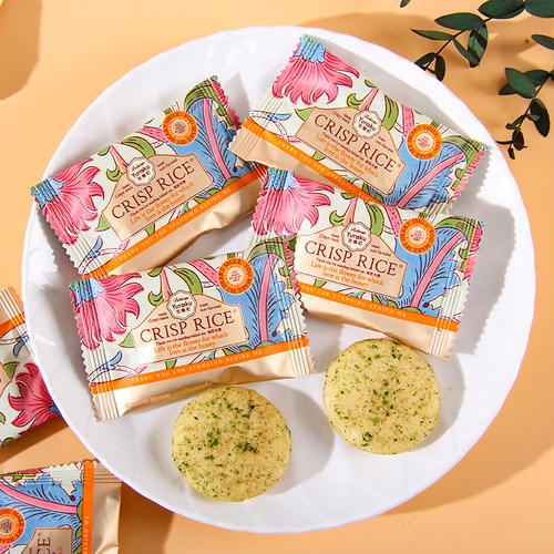 友乐町日式海苔味米饼儿童小孩小零食喜饼干结婚庆喜糖果散装批发
