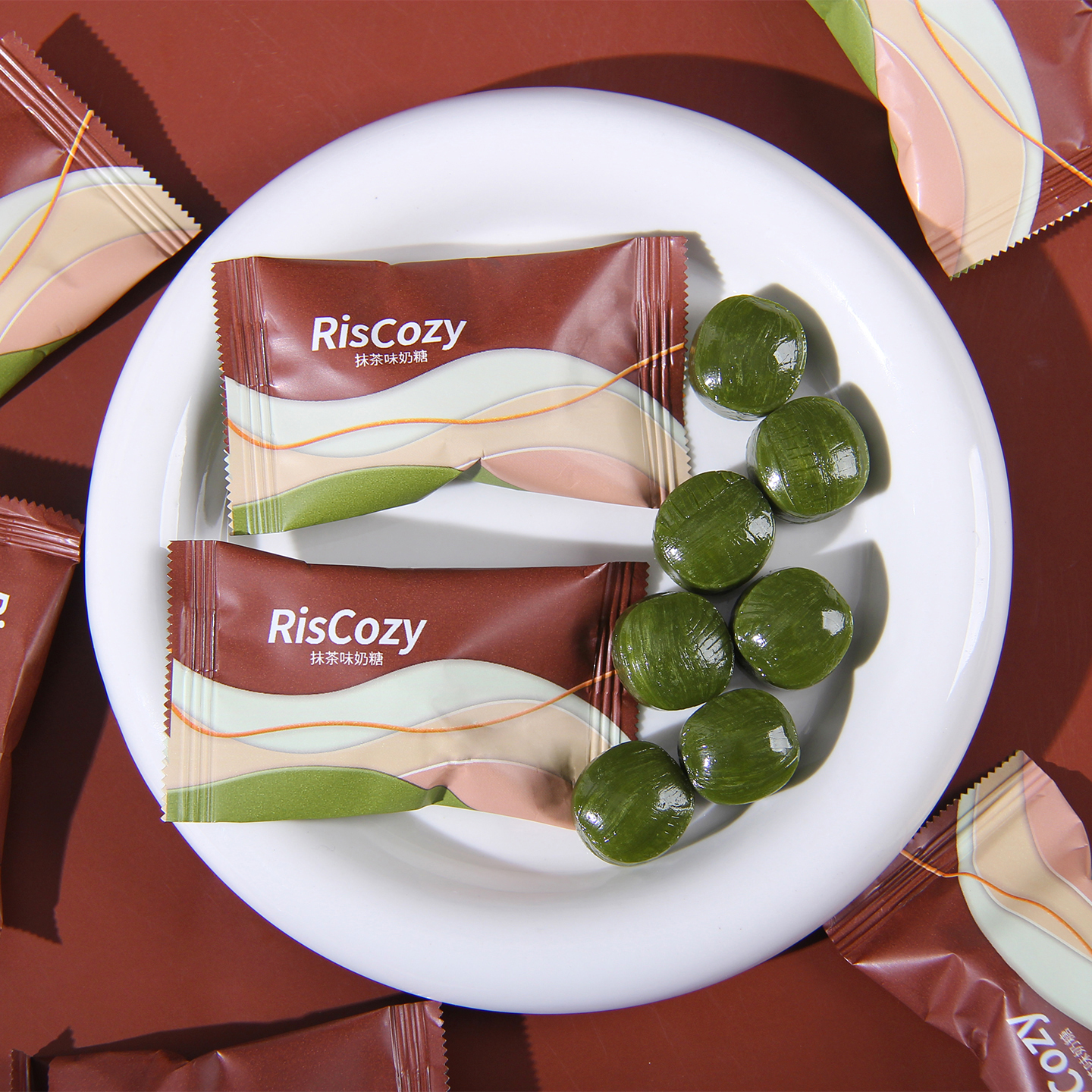 英国RisCozy瑞可滋抹茶味奶糖结婚喜糖散装婚礼糖果批发休闲零食