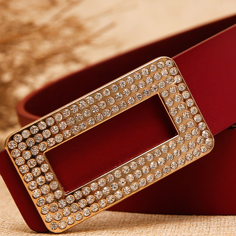 宽皮带女款女款简约韩国红色简约