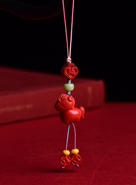 2026年马上有钱马上有福红朱砂手机钥匙包包挂件饰本命年平安吊坠