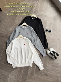 女士春秋款纯棉毛圈圆领卫衣26女装休闲百搭韩版宽松显瘦长袖上衣