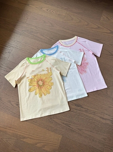 女士纯棉短袖T恤衫上衣26夏装新款女款休闲百搭韩版宽松百搭透气T