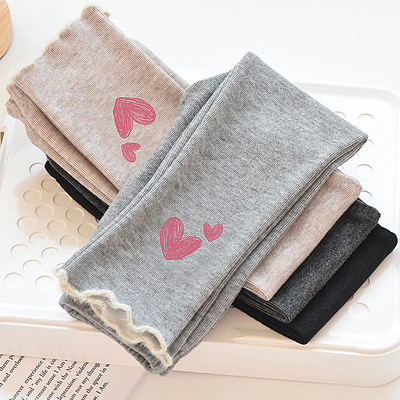 女童打底裤春秋2024新款儿童洋气秋季女宝宝精棉弹力秋装外穿裤子