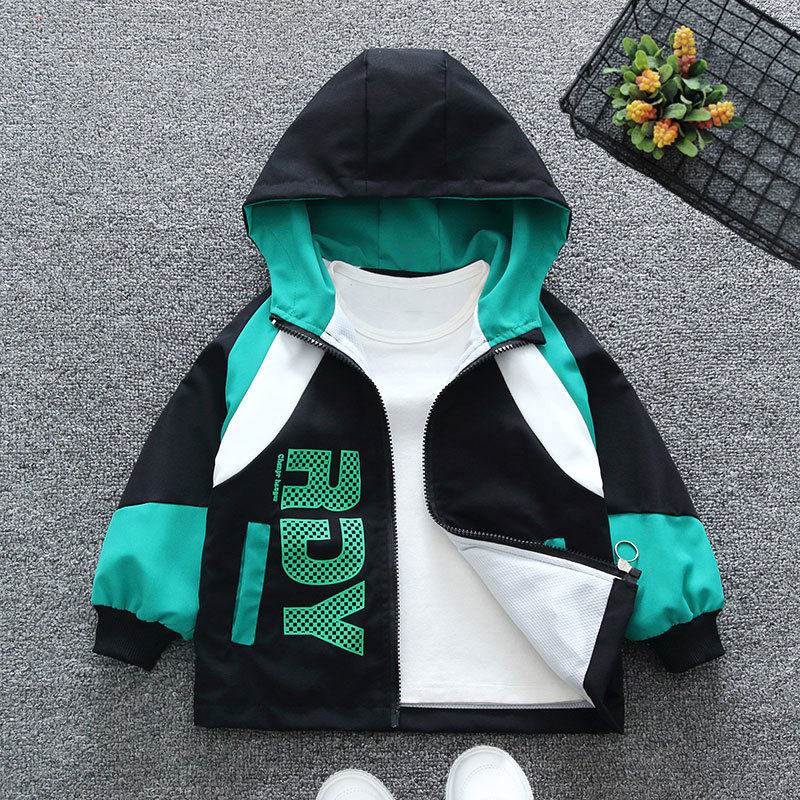 童装男童连帽风衣外套春秋款男孩中大童秋装炸街2025新款夹克衫潮