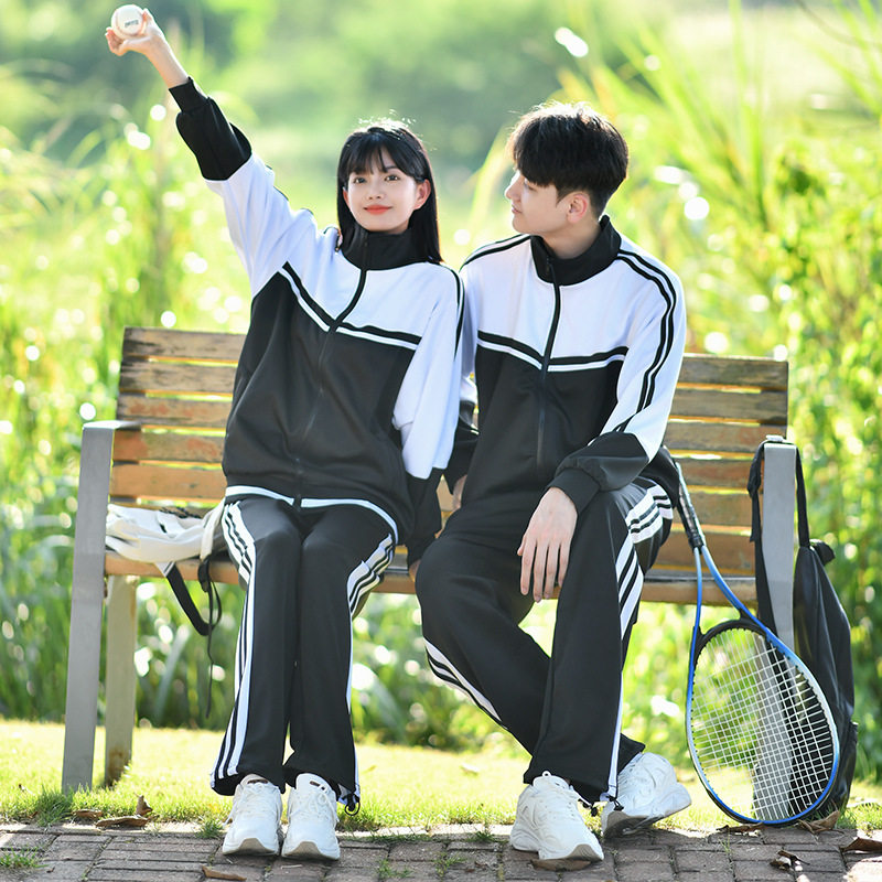 2023大量现货 实拍#情侣装秋冬季卫衣外套套装学生班服运