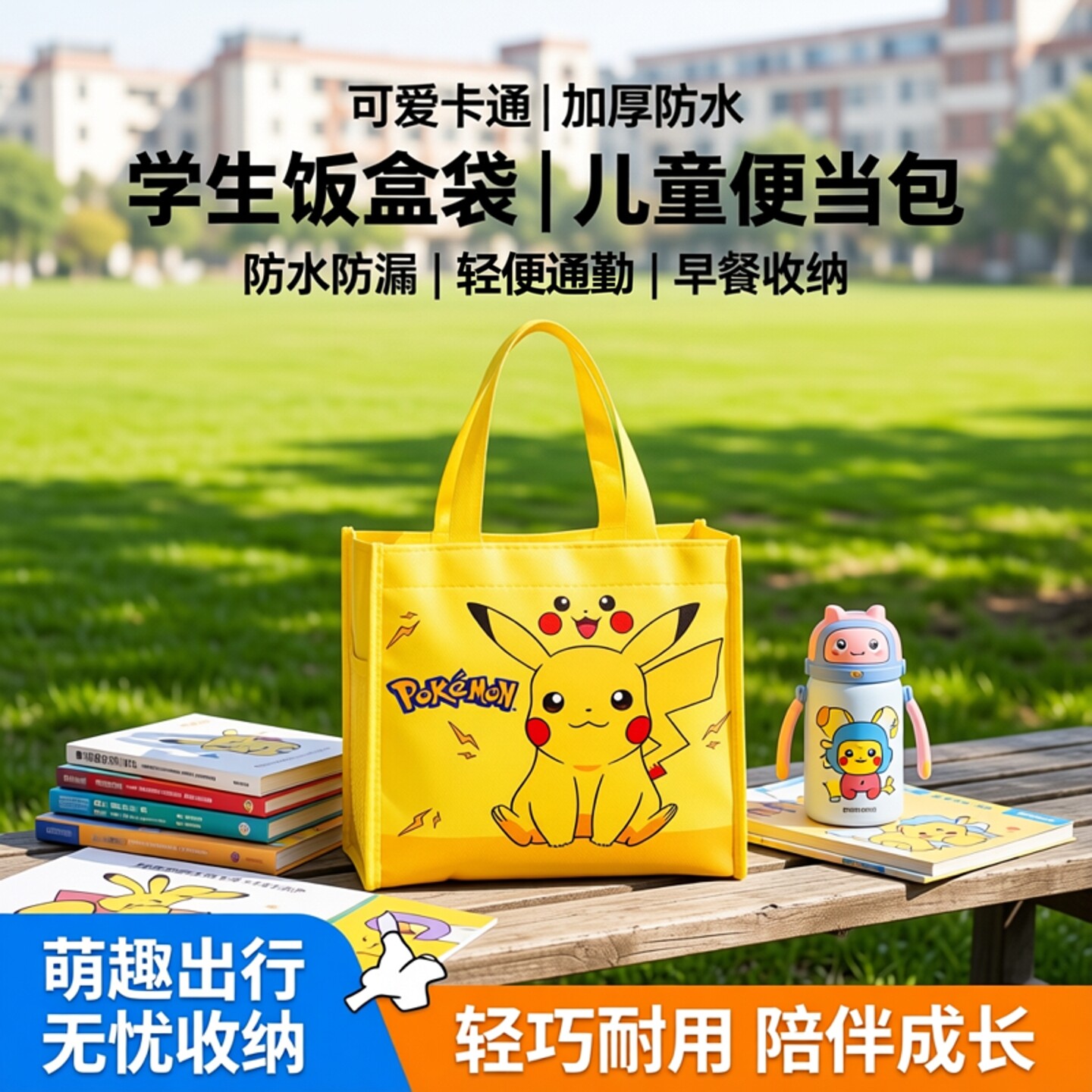 可爱卡通加厚学生饭盒袋儿童手提便当袋子便当包早餐袋防水通勤包