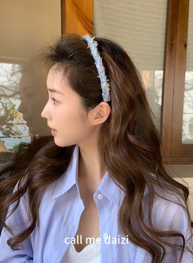 夏日发箍气质百搭甜美少女发饰网红编织头饰韩版带齿简约