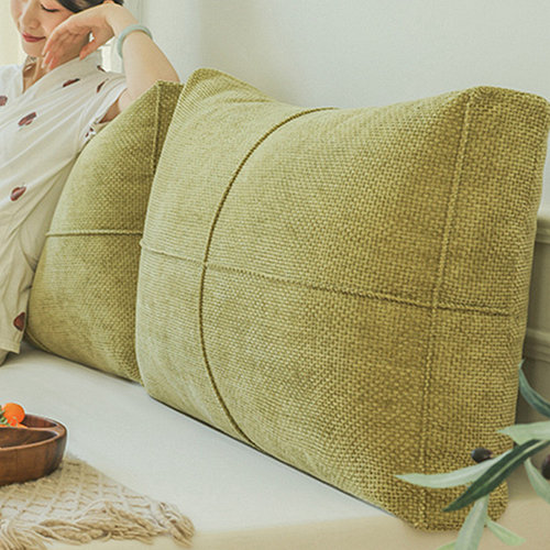 轻奢高级感护腰靠枕床头软包靠背
