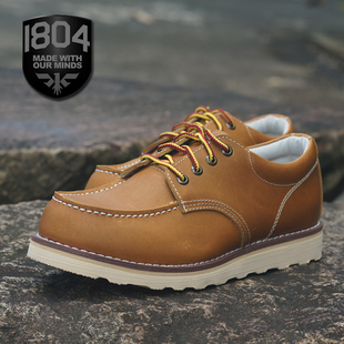 新款1804正品经典款 875低帮牛皮复古真皮 工装鞋 男装休闲皮鞋