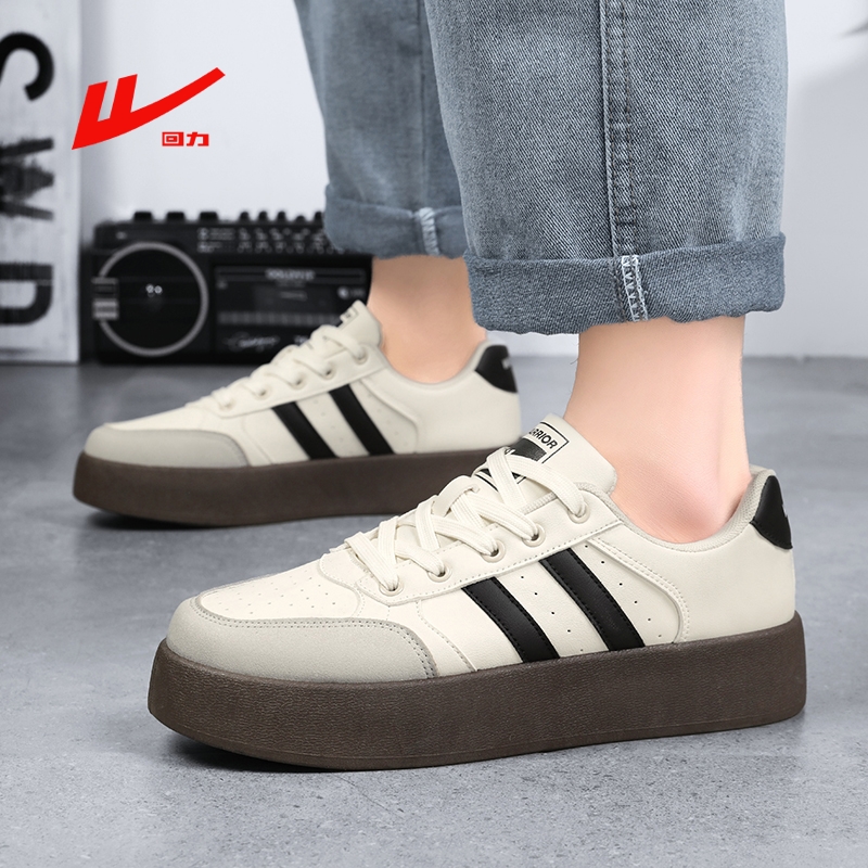 回力德训男鞋夏季2025新款黑色厚底增高休闲运动板鞋爆款男士潮鞋