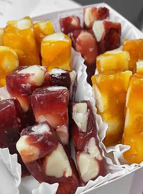 夏威夷果树莓百香果软糖水果糖喜糖莓莓软糖纯手工制作无添加