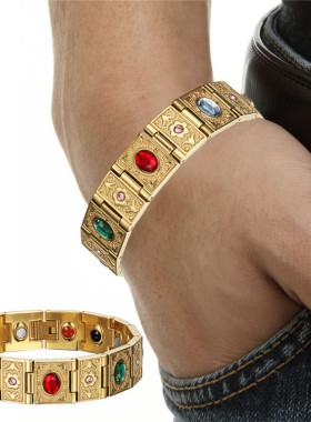 黄金色手链钛魅钛钢欧美