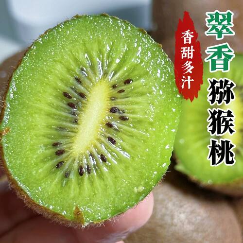 四川都江堰翠香绿心猕猴桃孕妇水果奇异果新鲜现摘长毛应季猕猴桃