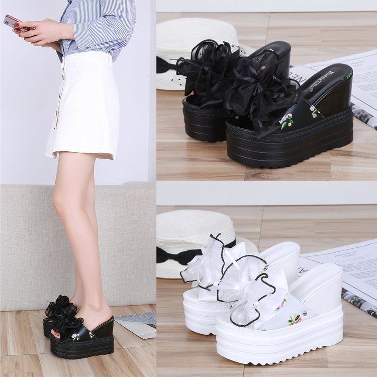 slipper fashion Extra high heels Word tow non-slip The thickness of the bottom With slope slipper Increase Rabbit Ears Sandalsin the Women's Shoes, Slippers  category - from Buy2taobao.com to provide professional Taobao agent buy service