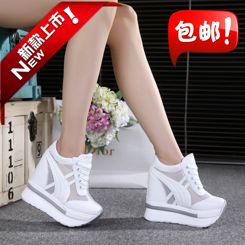 2019夏季新款小白鞋內增高休閑鞋厚底百搭女鞋12cm透氣網紗運動鞋在類目 女鞋, 低幫鞋中 - 來自Buy2taobao.com提供專業的淘寶代購服務