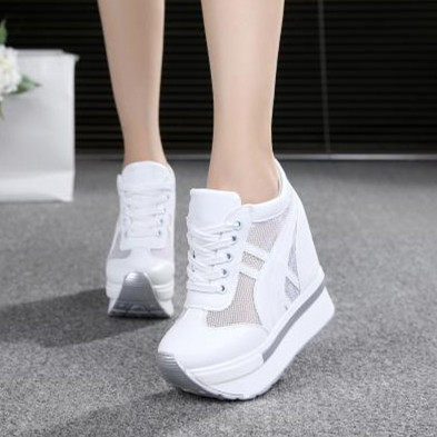 厚底内增高女鞋夏12cm超高跟韩版松糕运动鞋透气网纱镂空学生单鞋在类目 女鞋, 低帮鞋中 - 来自Buy2taobao.com提供专业的淘宝代购服务