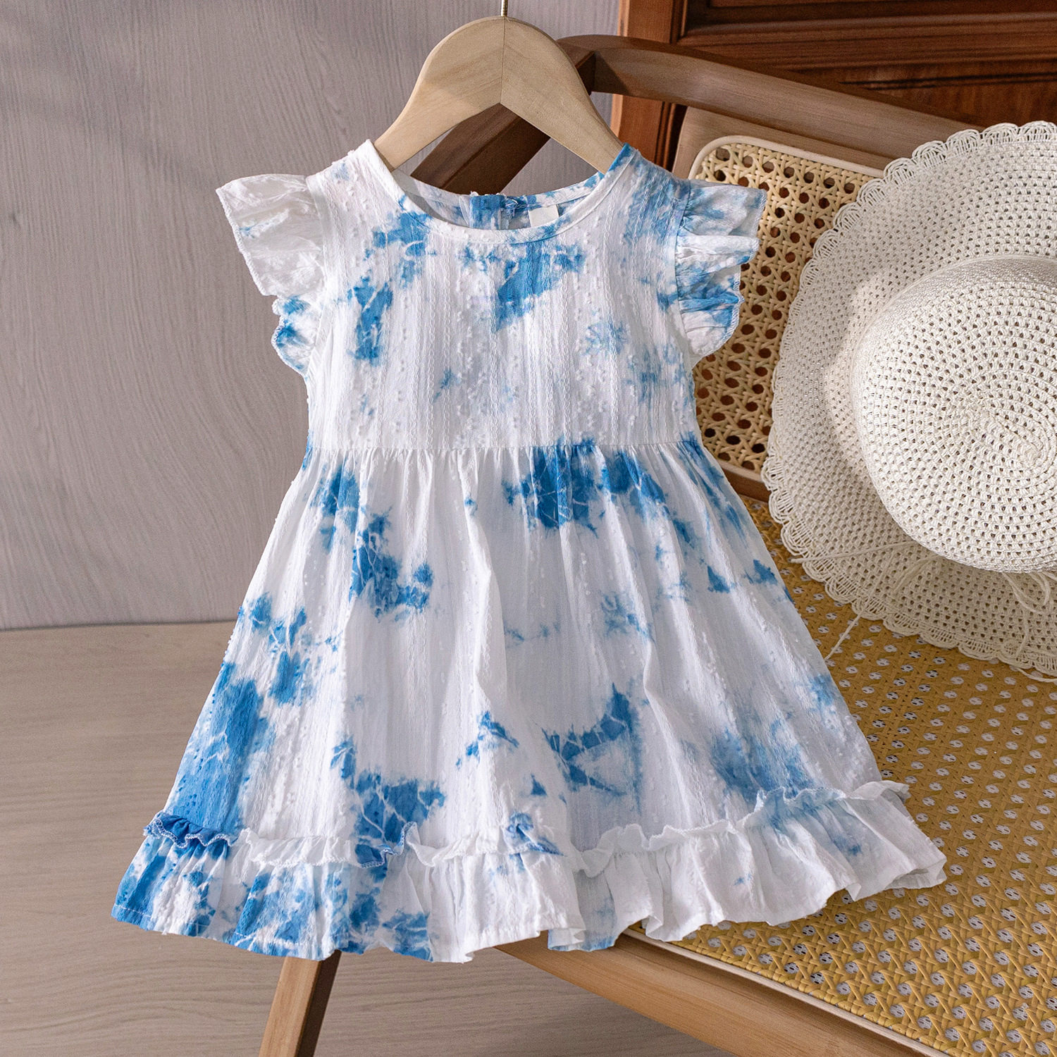 云南植物扎染女童连衣裙夏装洋气儿童裙新款女宝宝薄款蓝染背心裙,童装/婴儿装/亲子装,连衣裙,淘宝优惠券,粉丝福利购,淘宝优惠卷