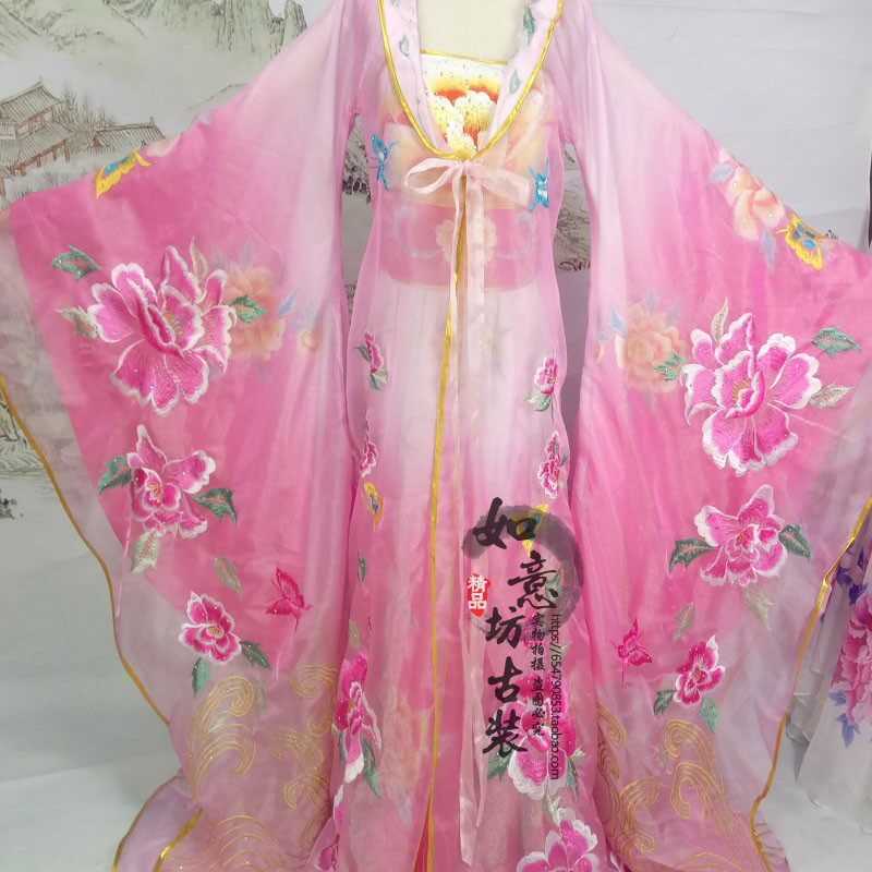 新款李玉刚反串拖尾插肩袖演出服