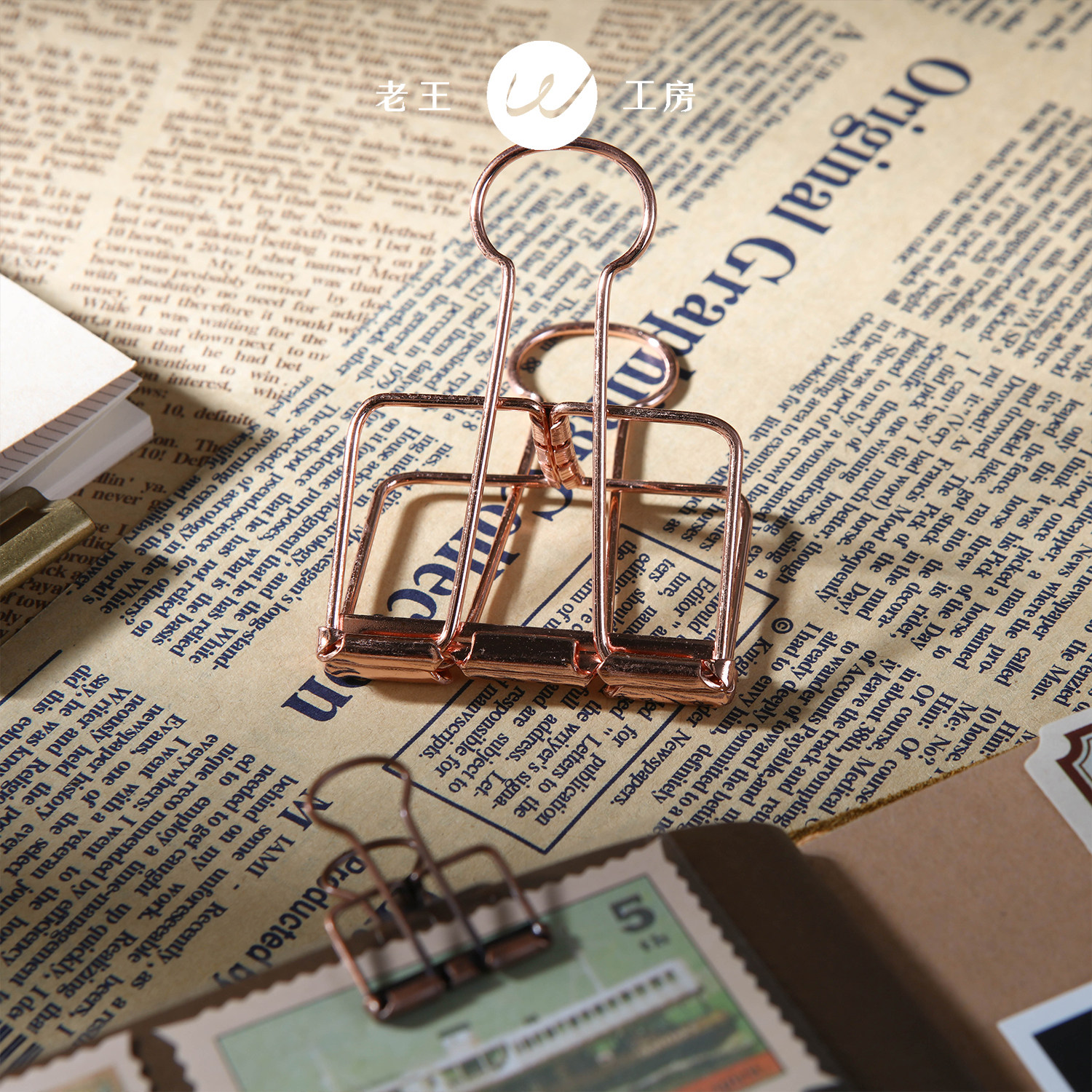 중공 더브테일 클립 대형 중형 소형 클립 편지지 클립 레트로 파일 더브테일 클립