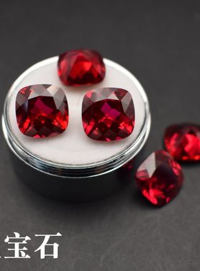 缅甸正红进口吊坠两用款切工裸石