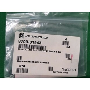 AMAT 3700-01943 ORING ID 0.176 CSD .070 VITON 75DURO BLK,全
