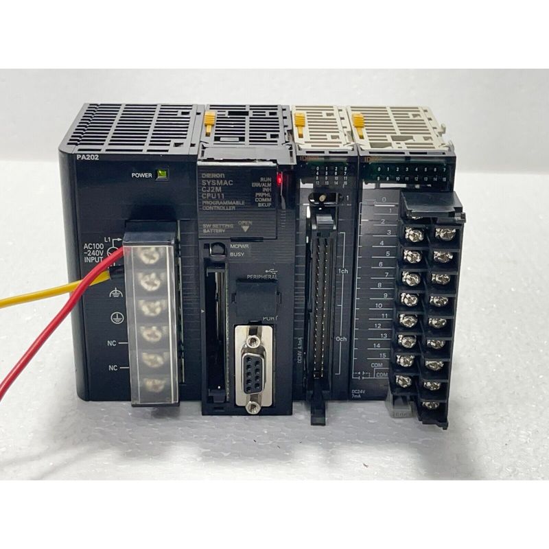 Omron Sysmac CJ2M Programmable Controller Set With PA202, ID