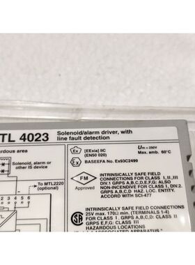 MTL 4023 Solenoid / Alarm Driver, With Line Fault Detection