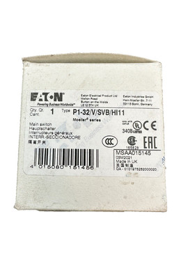 1pc x EATON P1-32/V/SVB/HI11 MAIN SWITCH