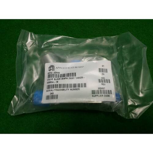 AMAT 3870-03490 气门块 DIAPH 3 路 1/4VCR-F/F/M NC/N,全新