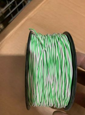 Lot 10 bobine Fil JARRETIèRE 5/10 2 CONDUCTEURS (vert/blanc