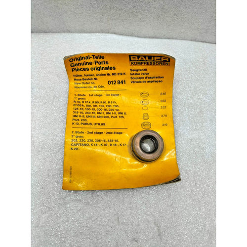 BAUER 压缩机 012841 INTAKE 气门 - 第 1 级