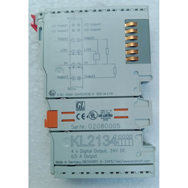 BECKHOFF KL2134 4×SORTIE NUMéRIQUE 24VDC