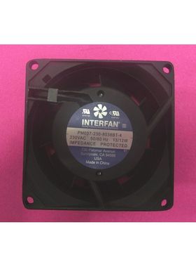 Interfan PM037-230-8038BT-4 230VAC 50/60 Hz 13/12w 正方形,二