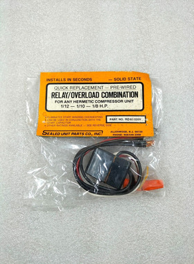 SUPCO RO-82 继电器覆盖组合适用于 1/12-1/10-1/8 惠普温度压缩