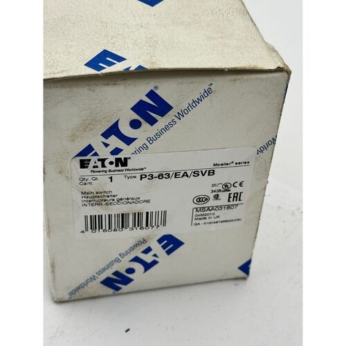 1pc x EATON MAIN SWITCH P3-63/EA/SVB 02/15 IL03802002Z