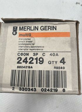 1pc x Merlin Gerin 24219 Schneider Multi 9 C60N - - 3P C 40A