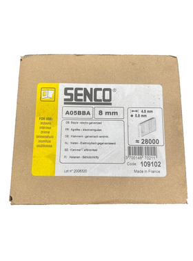 SENCO A05BBA 8mm AGRAFES ELECTROZINGUEES 28000pcs x1pc