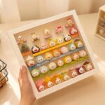 蜜雪冰城萌粒收纳盒积木相框兼容乐高摆件收纳创意人仔展示盒礼物