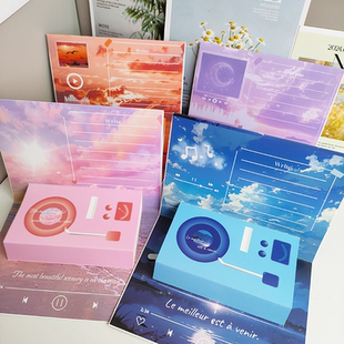 女生生日礼物送闺蜜老师贺卡片520表白神器留声可录音磁带惊喜